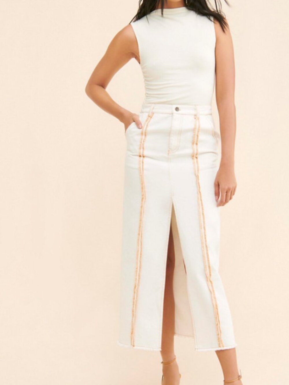Moon River Overlock Midi Skirt